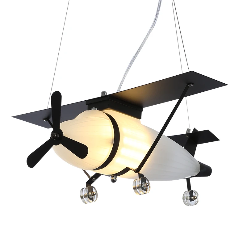 

Retro industrial style Kids Pendant Light Children Bedroom hanglamp glas Plane luminaires Hotel Bar clothing store lamp nordic