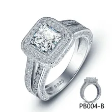 New Pattern South Korea Version Of 925 Pure Silver Inlay Rhinestone Lovers Luxury Ring Manufacturer