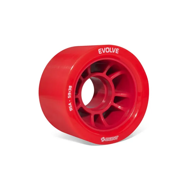 BONT Evolve колеса Quad колеса роликовые коньки колеса 59X38 мм 8 шт - Цвет: Красный