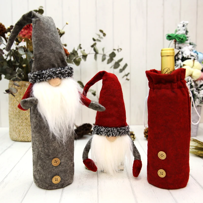 Rudolph red wine set Christmas wine bottle bag champagne bottle set