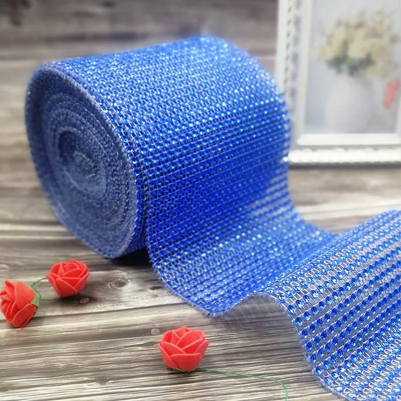 

1 yard 12cm*91.5cm Bling Diamond mesh Roll Table Cake Wrap Crystal Ribbons Tulle Event Party Birthday Wedding DIY Decorations
