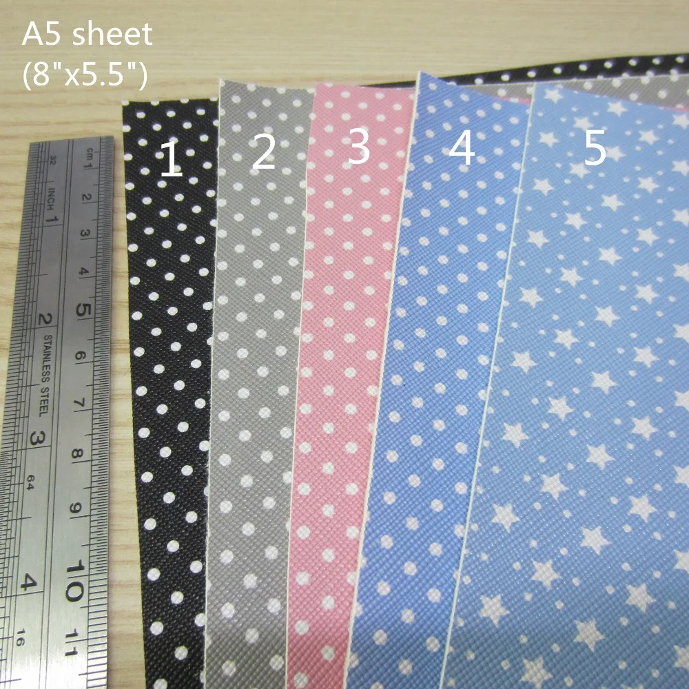 

1pcs A5 sheet (8" x 5.5") spot synthetic leather Faux leather For craft & Sewing & bow DIY F0193