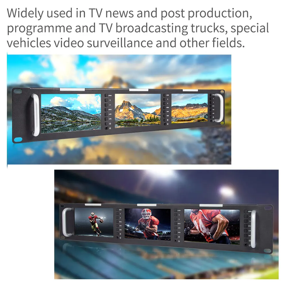 Монитор Feelworld с креплением на стойку вещания 5 дюймов 2RU 800x480 HDMI av вход тройной ЖК