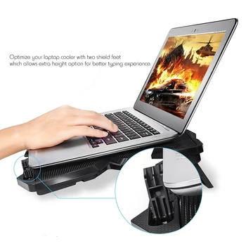 

COOLCOLD 12-15 Inch Laptop Cooling Pad 4 Fans USB Laptop Cooler Notebook Stand LED Base for Gaming Daily Use