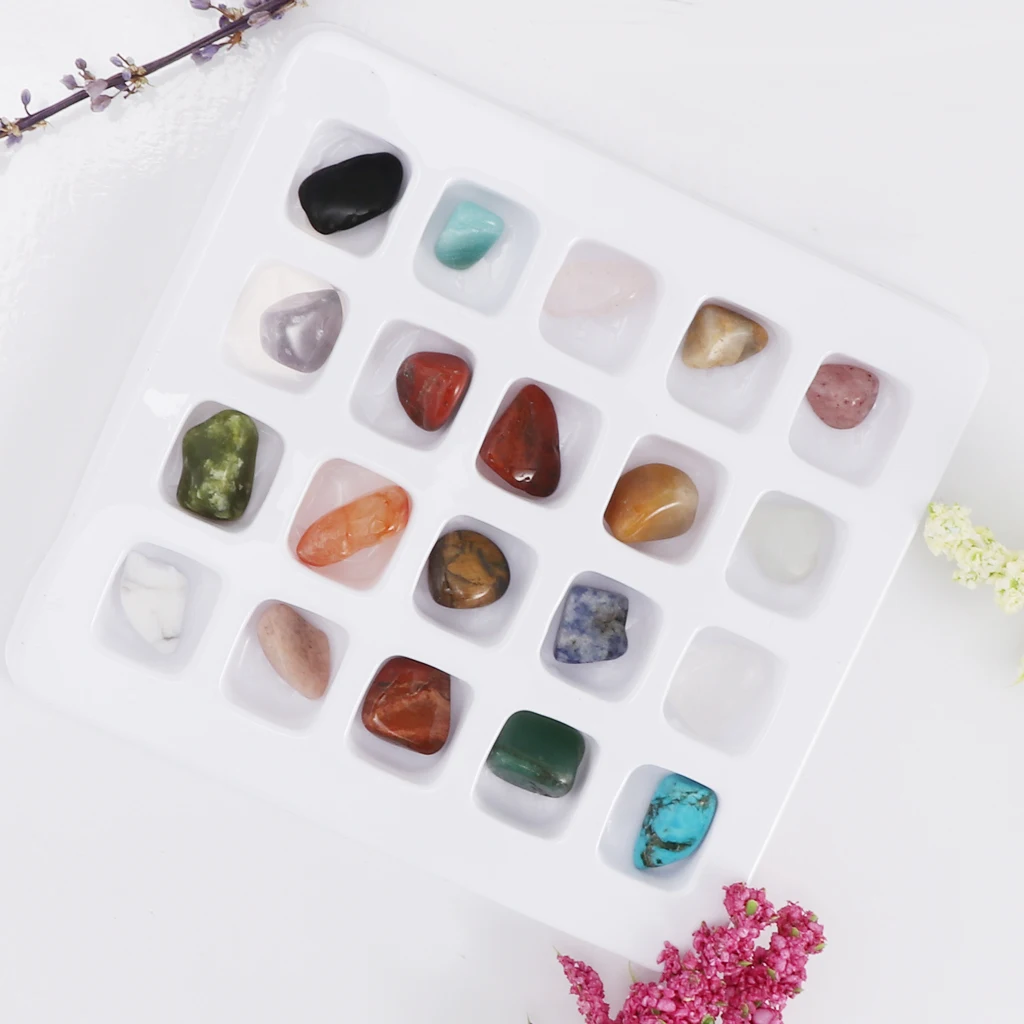 Geology Mineral Specimens Kits, Rock Science Kits, 20PCS Assorted Crystal Quartz Stone Specimens