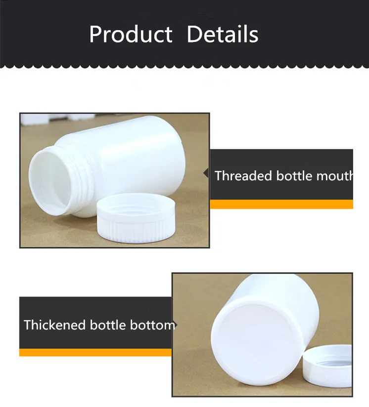 20 шт пустая 150 мл бутылка для хранения лекарств белая круглая пластиковая упаковка банка капсулы/таблетки/твердый контейнер пищевой HDPE