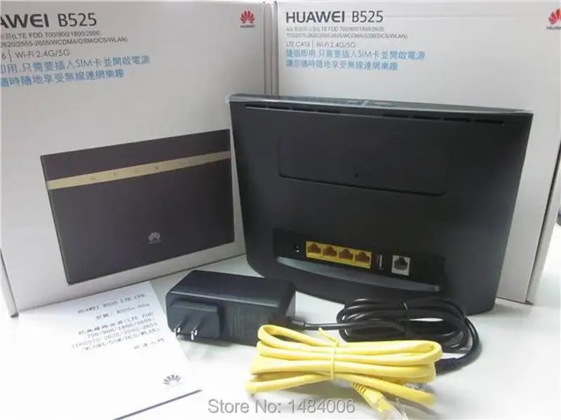 Разблокированный 300 Мбит/с huawei B525 B525S-65a 4G LTE Cat6 CPE беспроводной маршрутизатор Поддержка доступа к сети Gigabit Ethernet