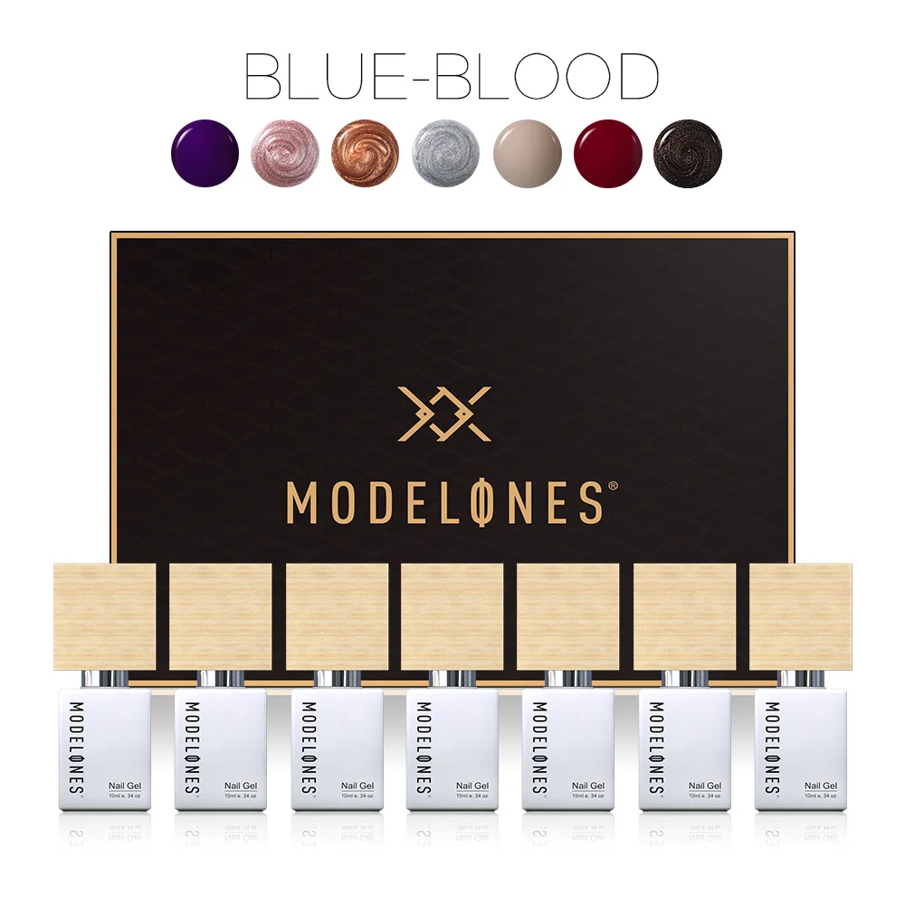 

Modelones 7Pcs/Lot Blue Blood Series UV Gel Polish Set DIY Nail Art Soak Off UV Nail Polish Kits Semi Permanent Led Gel Lacquer