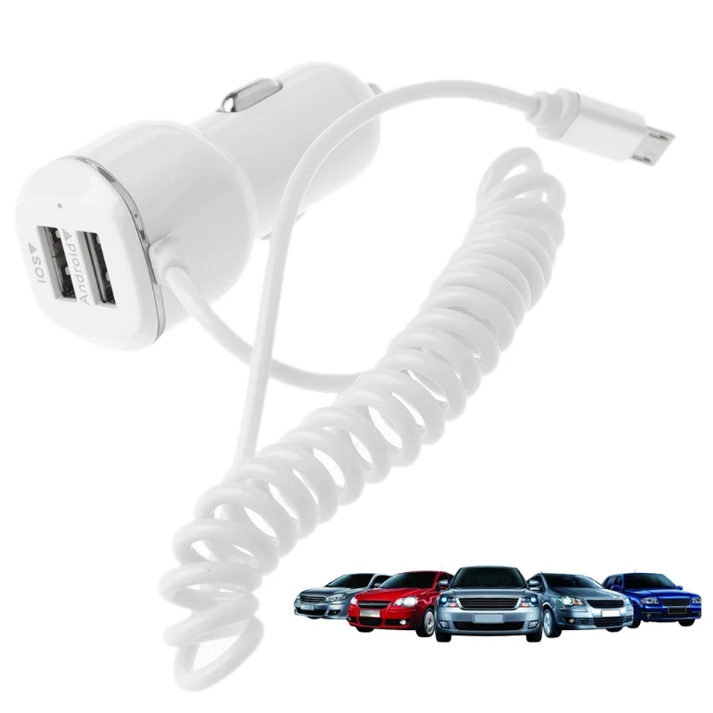

5V 3.4A Dual USB Car Charger With Micro USB Cable For Samsung HTC Android Phone