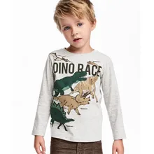 Jumping meter/брендовые футболки для маленьких мальчиков хлопковая детская одежда футболки с длинными рукавами г. Новые дизайнерские футболки с принтом динозавра