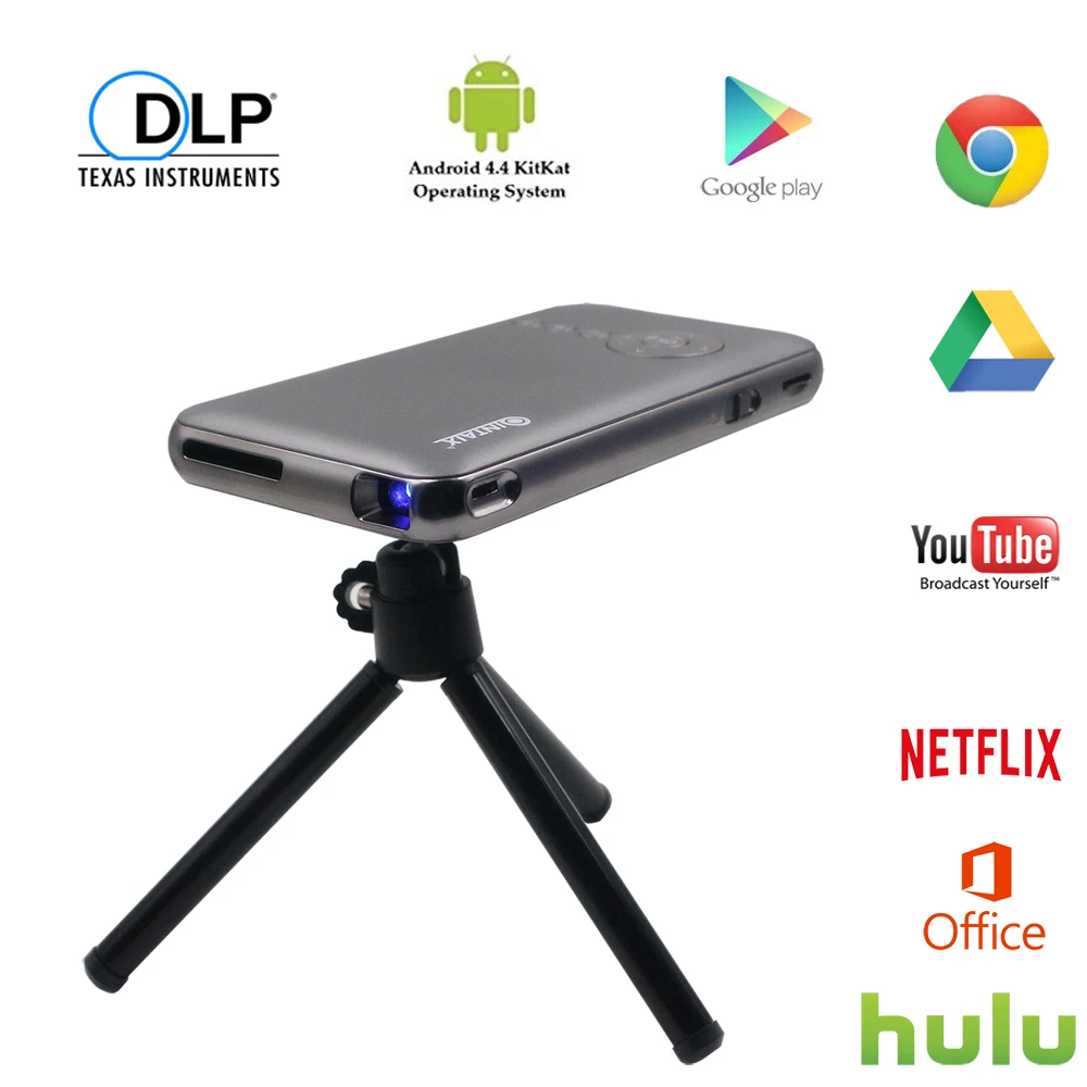 

MSP28 Android 4.4.2 DLP Proyector LED Smart TV Box 1G/16 GB Mobile Projector HD in with Correction