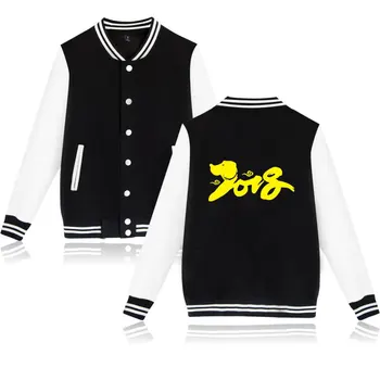 

kpop Winter Jacket 2018 New Year Of The Dog WomenFashion Jacket Chinese New Year Mens Casual Baseball Jacket XXS-4XL