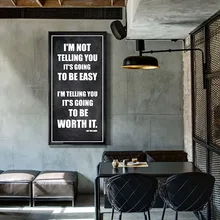 Вдохновляющая картина с цитатами буквенный плакат HD принты шелковая ткань картины мотивационные домашний декор гостиной стены искусства