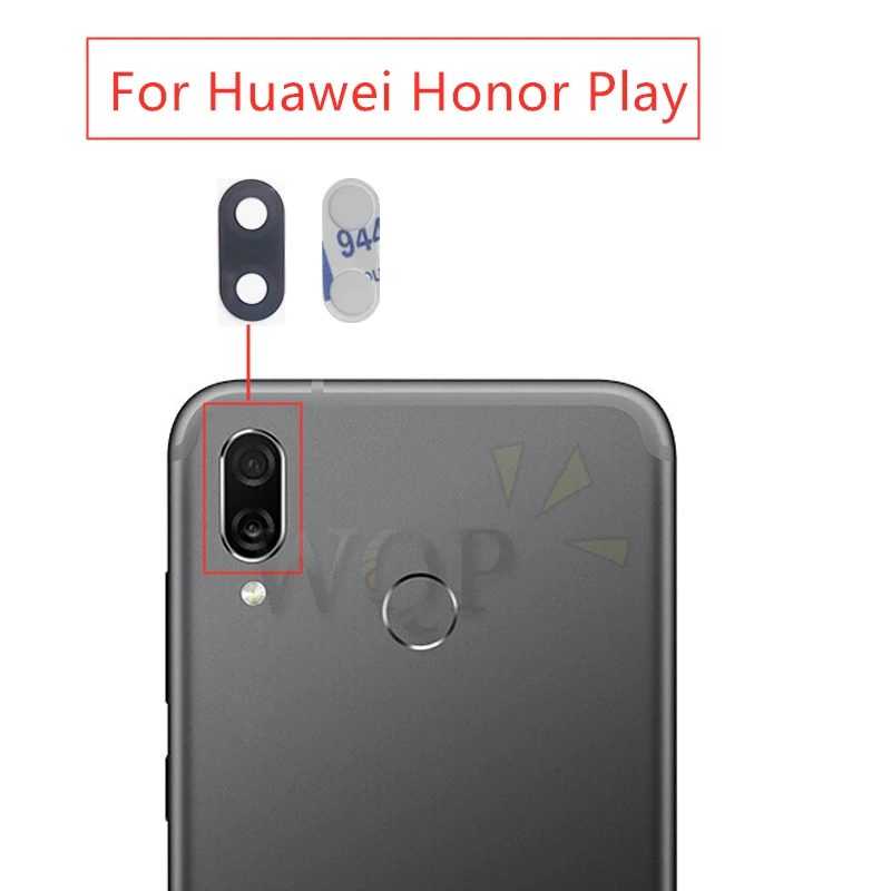 

2pcs for Huawei Honor Play Camera Glass Lens Back Rear Camera Glass Lens Replacement Repair Spare Parts with Glue