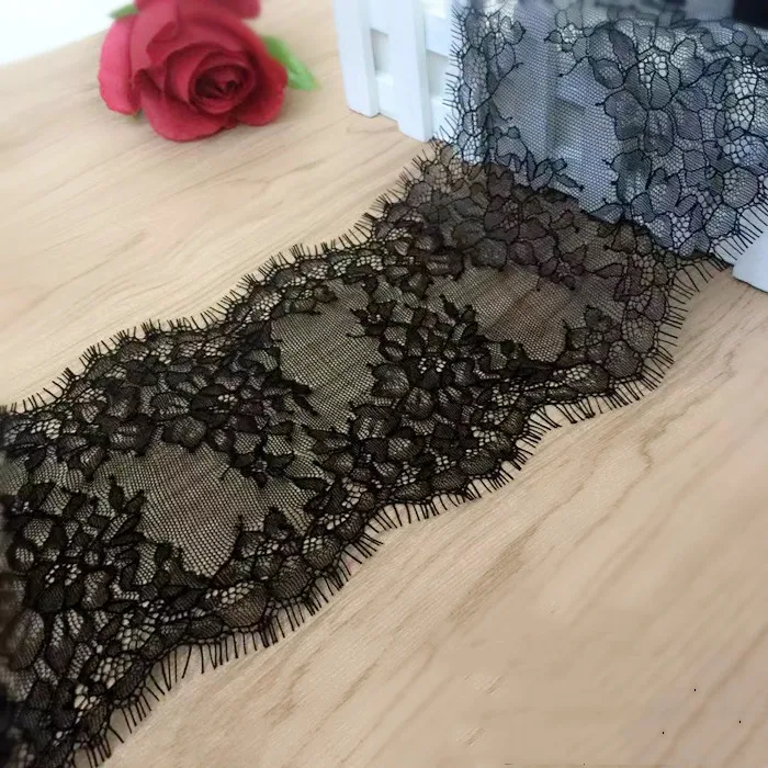 3 m / black and white delicate eyelashes lace openwork clothing decoration accessories skirt lace 3 m / black and white delicate eyelashes lace openwork clothing decoration accessories skirt lace