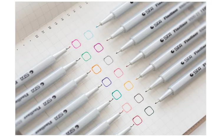 26 цветов, 0,4 мм, блестящие очень тонкие цветные художественные маркеры, гелевая ручка для школы, шуточная ручка, канцелярские принадлежности, планировщик и принадлежности для скрапбукинга