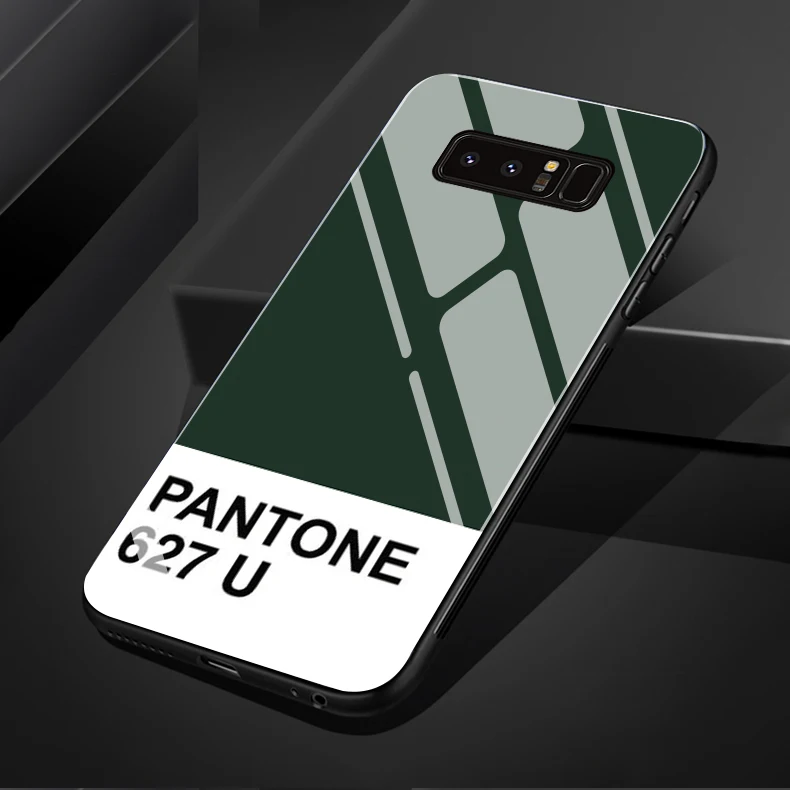 Новые Pantone для samsung S8 S8plus S9 S9plus note8 note9 S10 S10plus Цвет закаленное стекло чехол для телефона - Цвет: 9