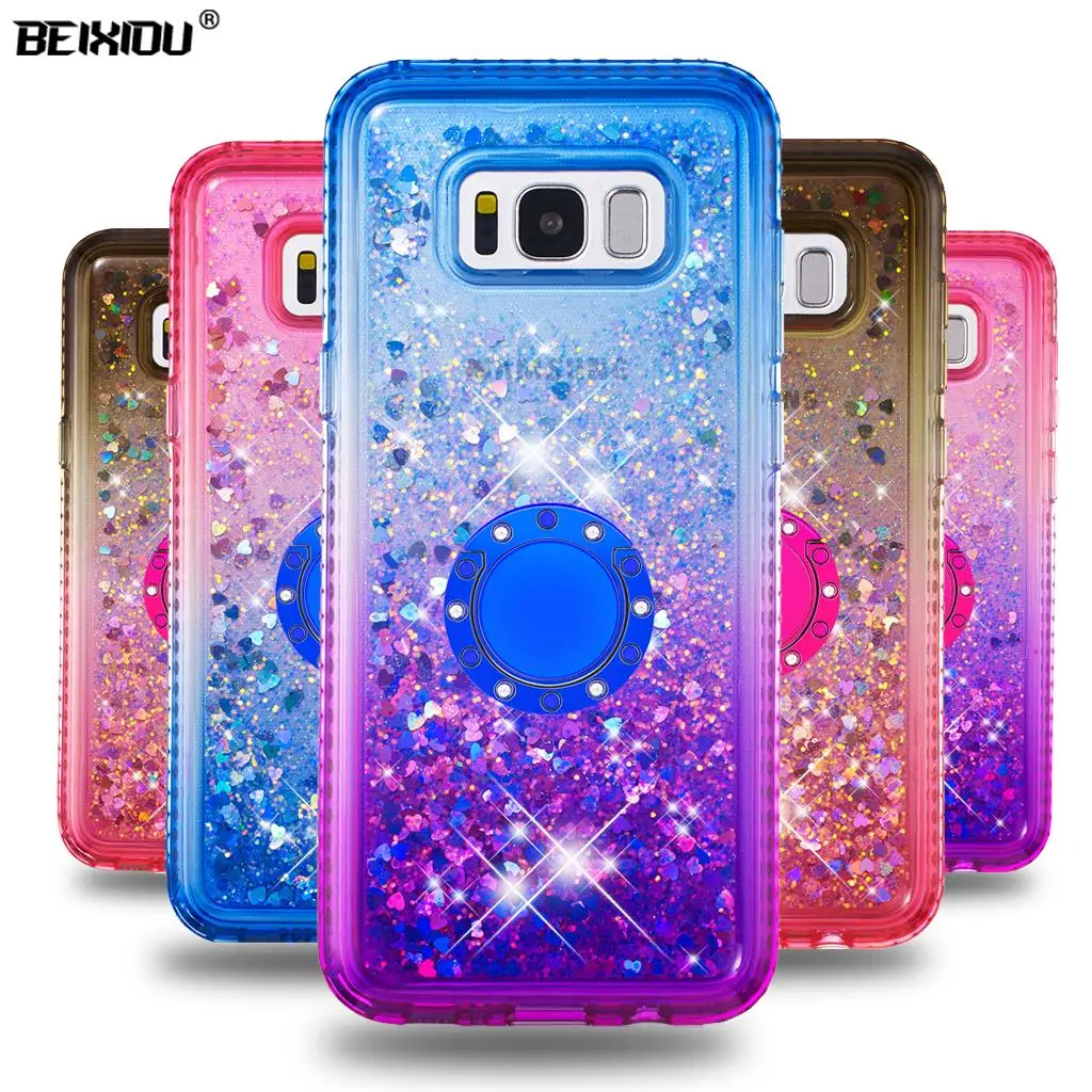 Quicksand bling Phone Case For Samsung Galaxy S8 plus Cover TPU Back