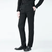 Черный костюм брюки мужские Брюки Молодежный облегающий Бизнес офисные брюки мужские брюки в деловом стиле мужские брюки 28-40