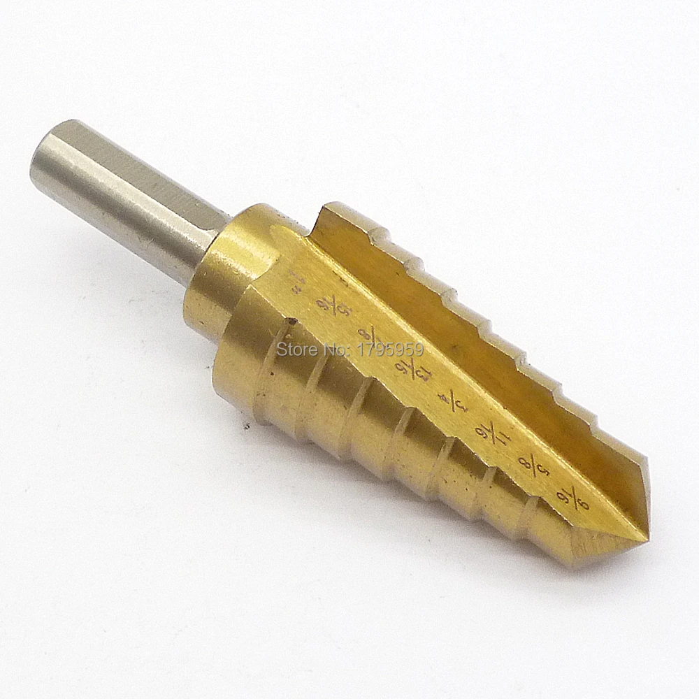 9/16" 1" SAE Step Drill Bit 4241 HSS 8 Steps Industrial Reamer