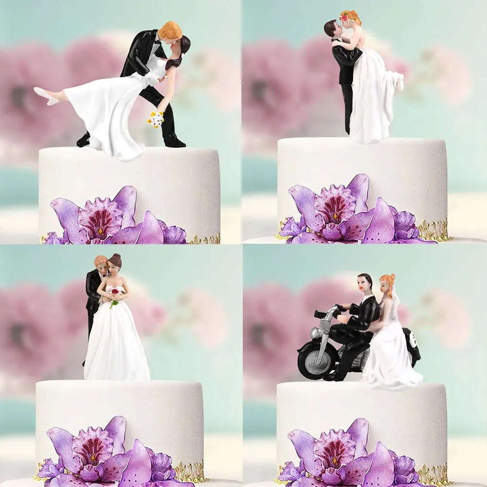Коллекционные фигурки жениха невесты торт Топпер жениха и невесты стиль Свадебная вечеринка подарки элегантная синтетическая фигурка ремесло