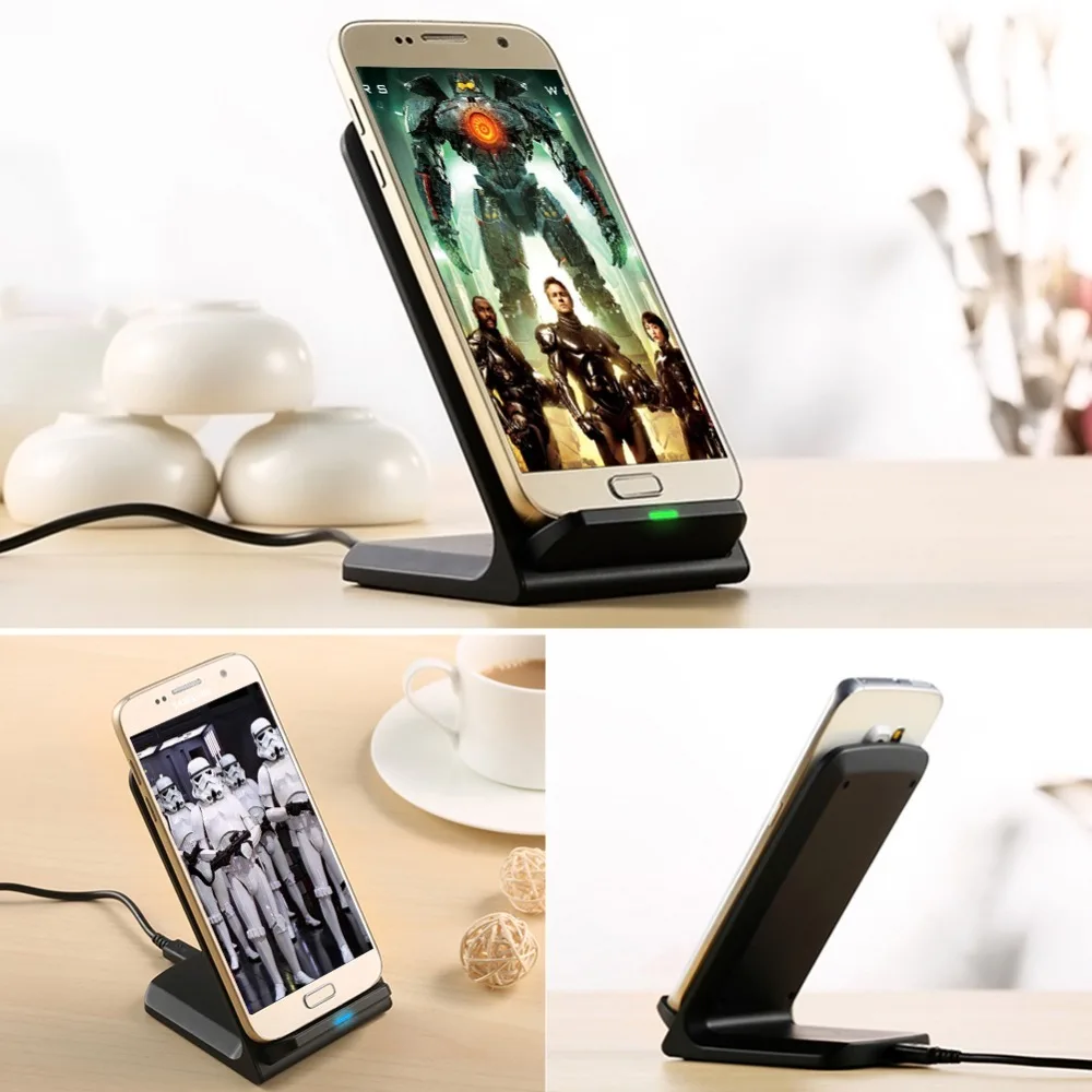 QI Быстрое беспроводное зарядное устройство для iphone X 8 Plus samaung s8 note S7 S6 Edge всех