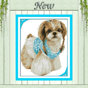 

Lady dog,Pattern printed on the canvas DMC 11CT 14CT Cross Stitch kits,needlework Sets embroidery,Lovely noble animal Home Decor