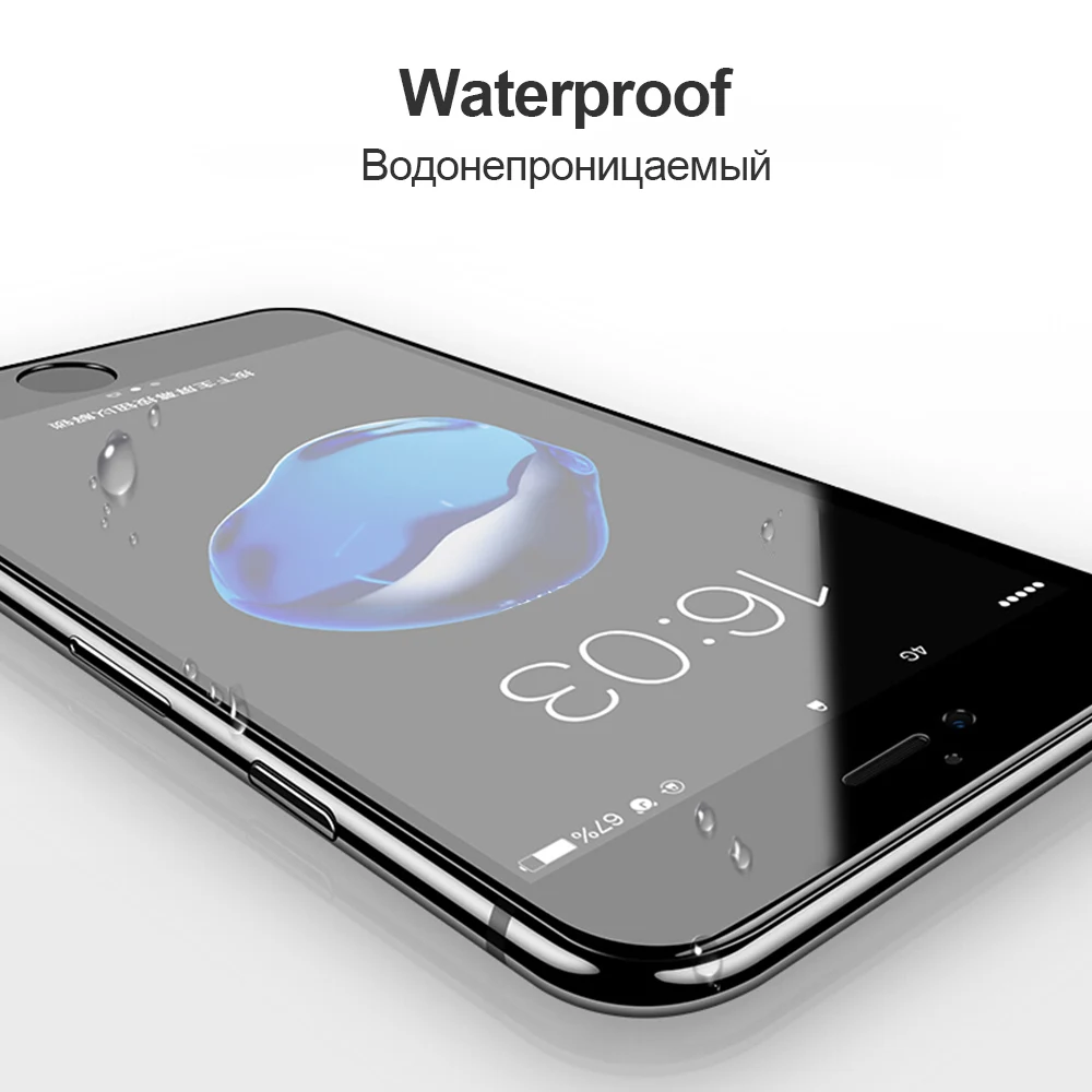 TOMKAS 6D защитное стекло с закругленными краями для iPhone 6 6 S, защитная пленка из закаленного стекла для iPhone 8, 7, 6, 6S Plus