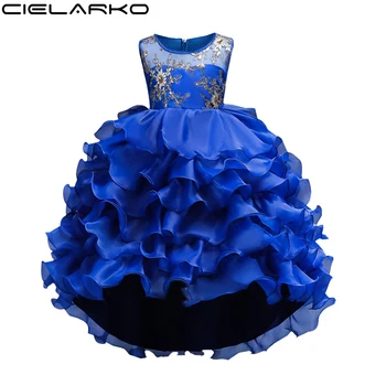 Cielarko Girl Dress Kids Flower Pageant Frock Baby tutu Wedding Party Formal Dresses Children New Year Clothes For Girl 1