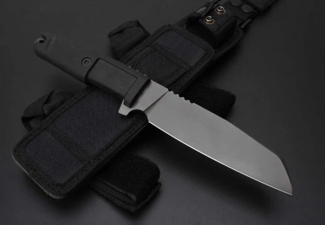 VENOM C00045H выживания фиксированные ножи, N960 лезвие резиновая ручка охотничий нож, кемпинг тактический нож