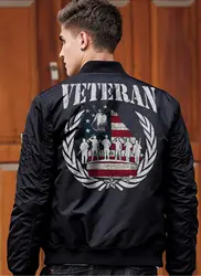 Дропшиппинг Ветеран Грузии для мужчин армейская куртка толстые зимние куртки-бомберы хлопковая одежда США Размеры обувь по заводским