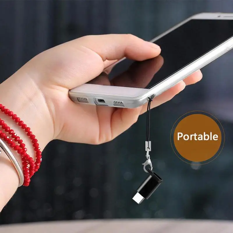 

Converter Connector With Keychain Micro USB Female To Type C 3.1 Male Cable Adapter Charge USB C Converter For Samsung