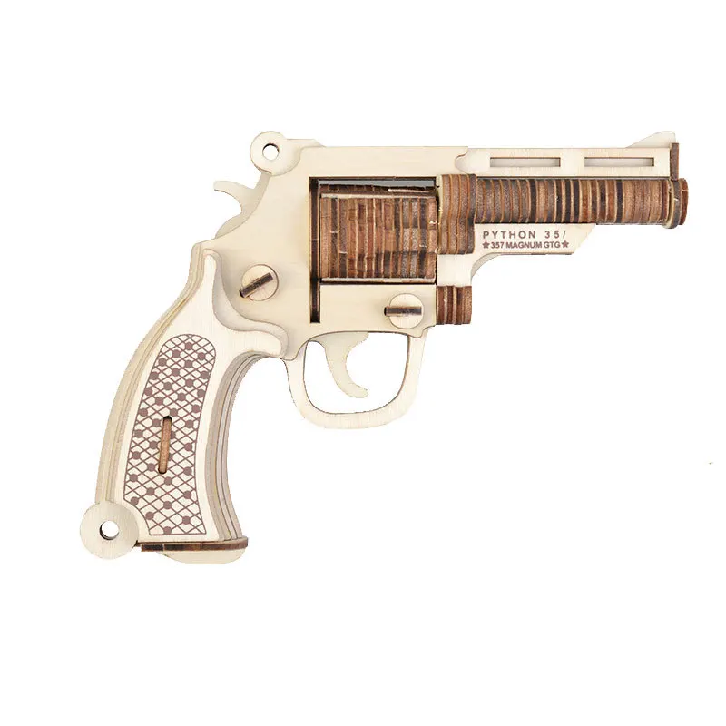 

Laser Cutting DIY Pistol 3d toy gun Wooden Simulation Model Puzzle Children's Toys Diy Handmade Wooden Puzzles P99