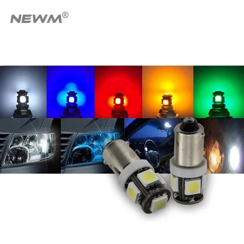 

Free Shipping 4PCS 1W BA9S 5050 SMD 5 LED Car Light Bulb Lamp T5W H6W 12V 5SMD Door Light