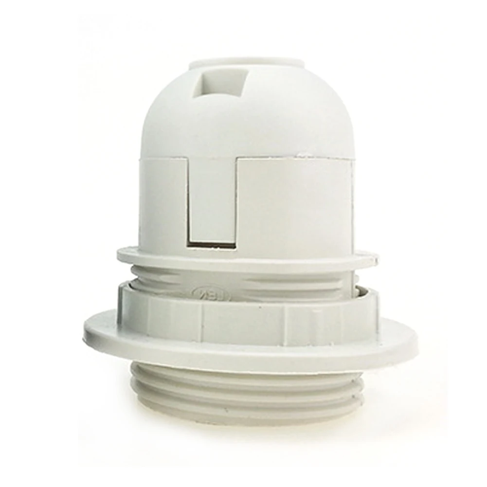 1 шт. 4A 250 в E27 винтовая лампочка держатель лампы подвесной разъем абажур кольцо-ошейник карты типа полузуб держатель лампы - Цвет: Белый