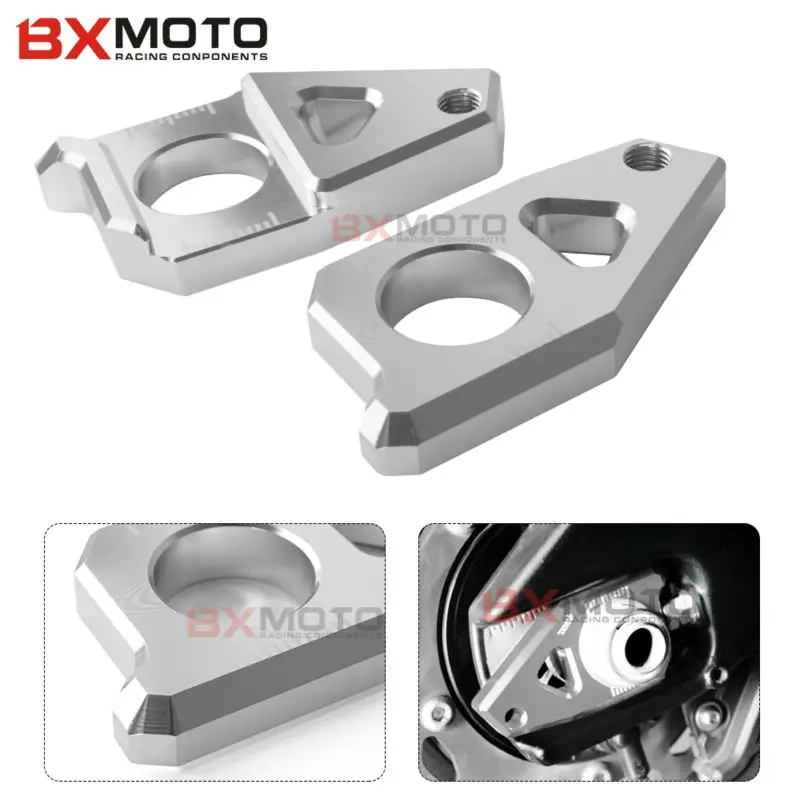 

Motorcycle Accessories CNC Aluminum Blocks Rear Axle Spindle Chain Adjuster Cover For Yamaha Tmax 530 500 FZ8 FZ1 Yzf R1 T max