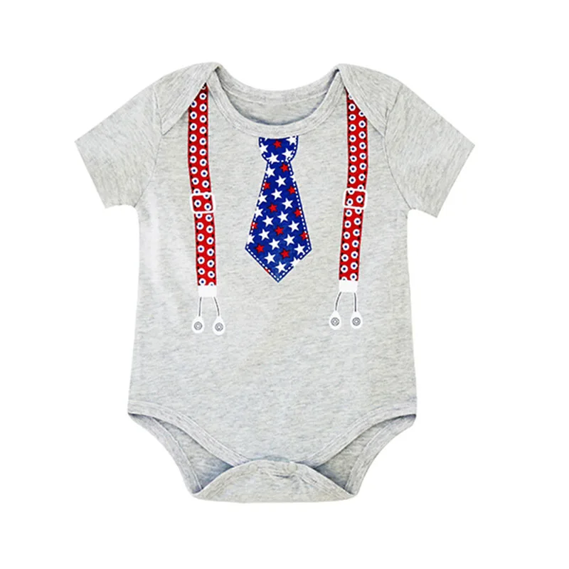 2017 Baby Boy Romper Summer Necktie Infant Gentleman Romper Toddler Kid's Causal Jumpsuits Newborn Rompers Baby Costume Clothing (17)
