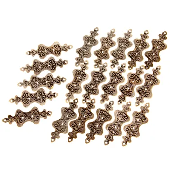 

20Pc Antique Brass Furniture Fittings Corner Bracket Decorative Feet Leg Corner Protector for Jewelry Gift Box Wood Case 56x20mm