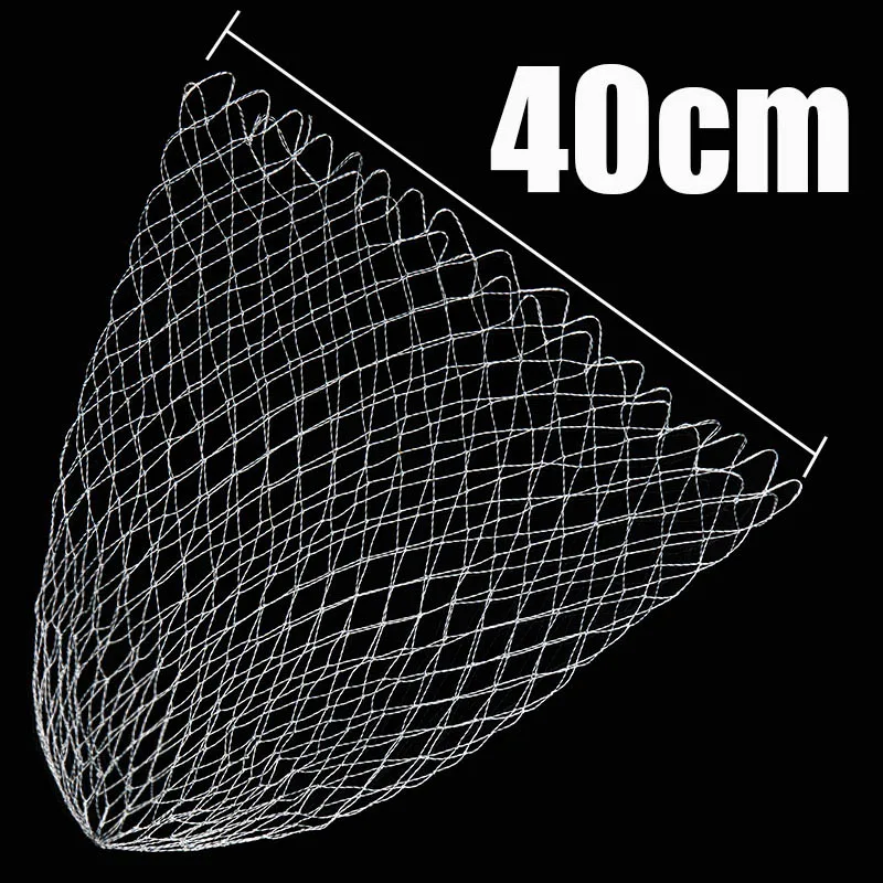 Нейлоновые ПЭ плетеные рыболовные сети рыболовные снасти Складная ромбовидная сеть Глубина отверстия складные погружные сети все для рыболовных продуктов - Цвет: 40cm not ring