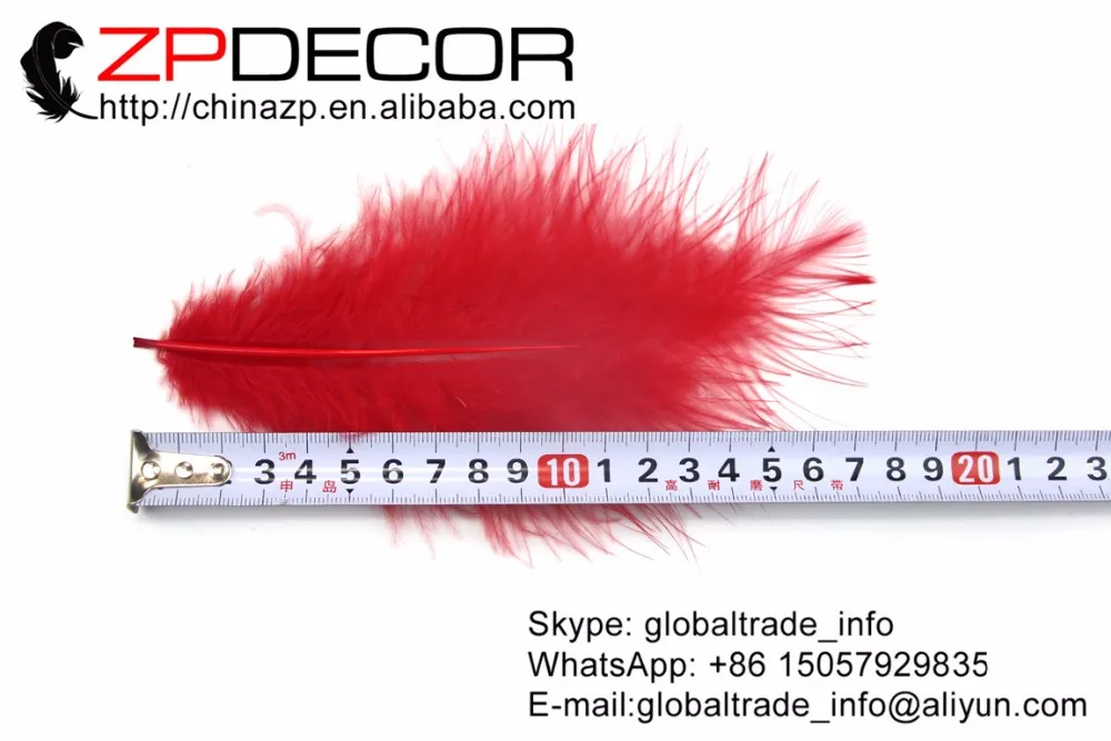Red Dyed Turkey Marabou Feather  (98)