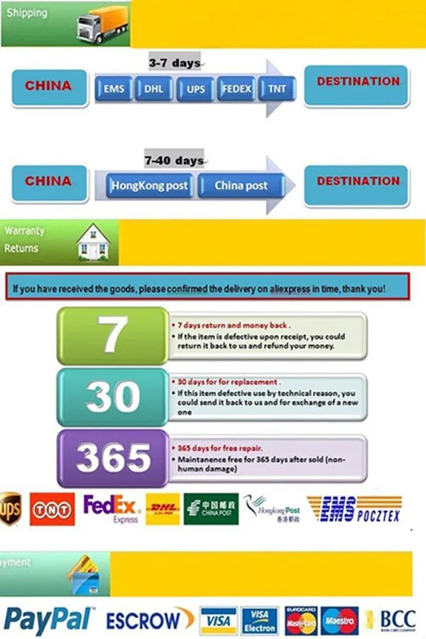 Shipping warranty payment