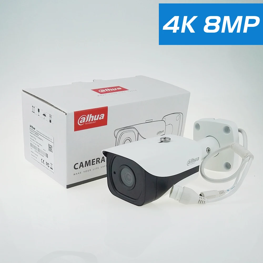 

DAHUA 4K 8MP H.265 IPC-HFW4830E-S original upgradable IP Camera PoE IP67 SD card slot IR Bullet Network camera with DAHUA LOGO
