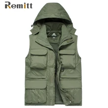 Mann Winter Mit Kapuze XXXL Mantel Thermische Fleece Jacke Männer Warme Windjacke Anorak Mlitary Sleeveless Armee-grün 2 Stück Set 2-in-1
