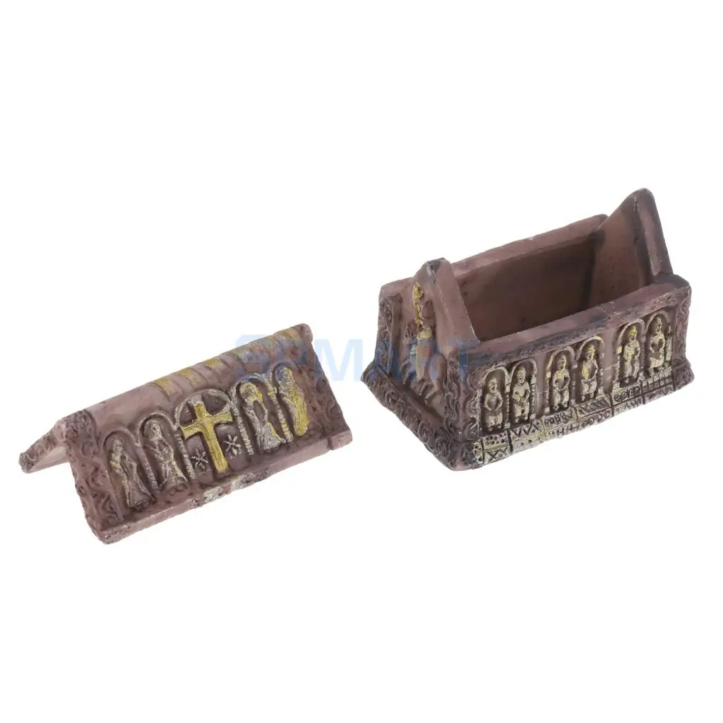1x Mini Resin Sand Scene Casket Coffin Model for DIY Layout Landscape Scenery Diorama Wargame Games Parts