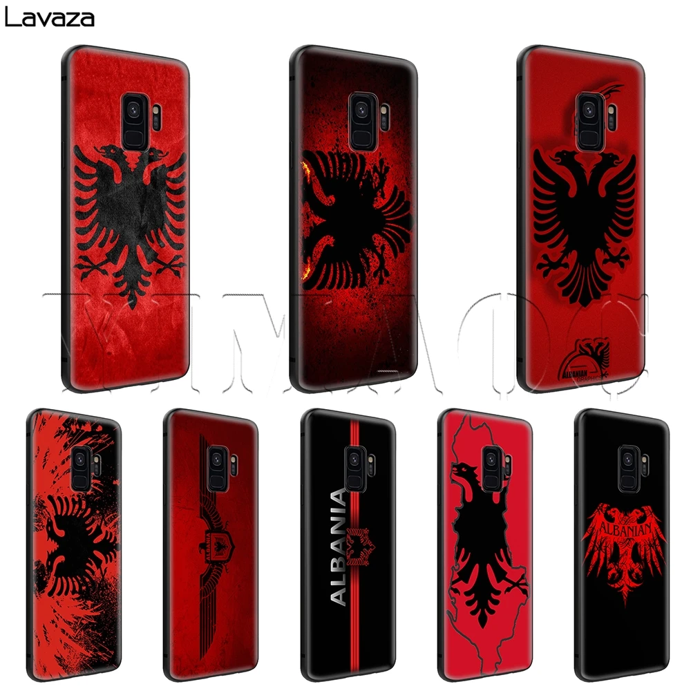 Lavaza с албанским флагом чехол для Samsung Галактики S6 S7 край J6 S8 S9 S10 плюс A3 A5 A6 A7 A8 A9 Note 8