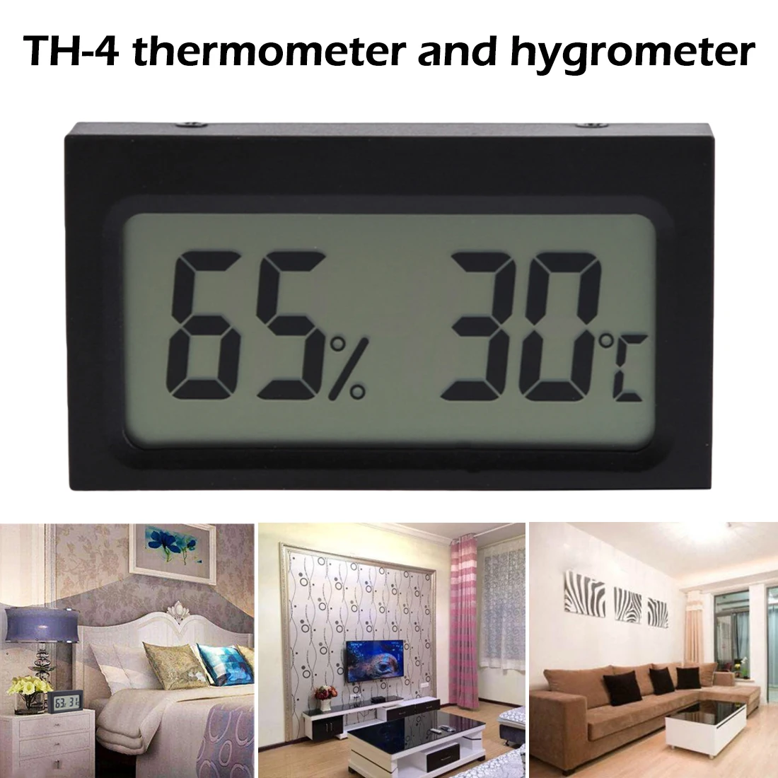 

Mini Digital Lcd Display Digital LCD Thermometer Hygrometer Fish Tank Vehicle Reptile Terrarium Temperature humidity Gauge