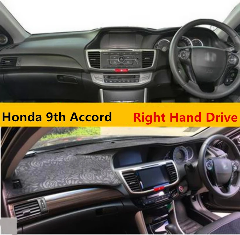 right hand dirve car dashboard cover mat pad for Honda 9th Accord adumbral 3colors |