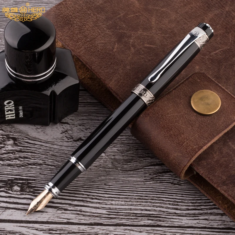 Hero 100 12K Gold Classic Metal Black Fountain Pen New Emperor hero-100-12k-gold-classic-metal-black-fountain-pen-new-emperor