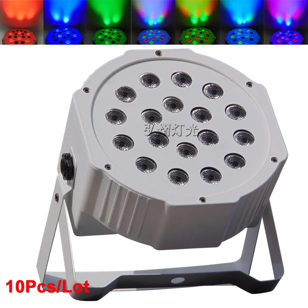 

10pack Mini 18X3W Dj Disco Ball Stage Light 18 Led Rgb Wash Effect Portable Stage Light Auto Sound Activation Indoor Disco Lamp