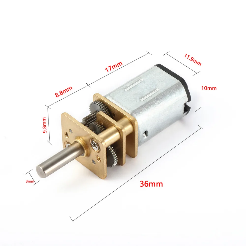 

Hot Sale DC 12V 1000RPM Micro Speed Reduction Motor Mini Gear Box with 2 Terminals for RC Car Robot Model DIY Engine Toy